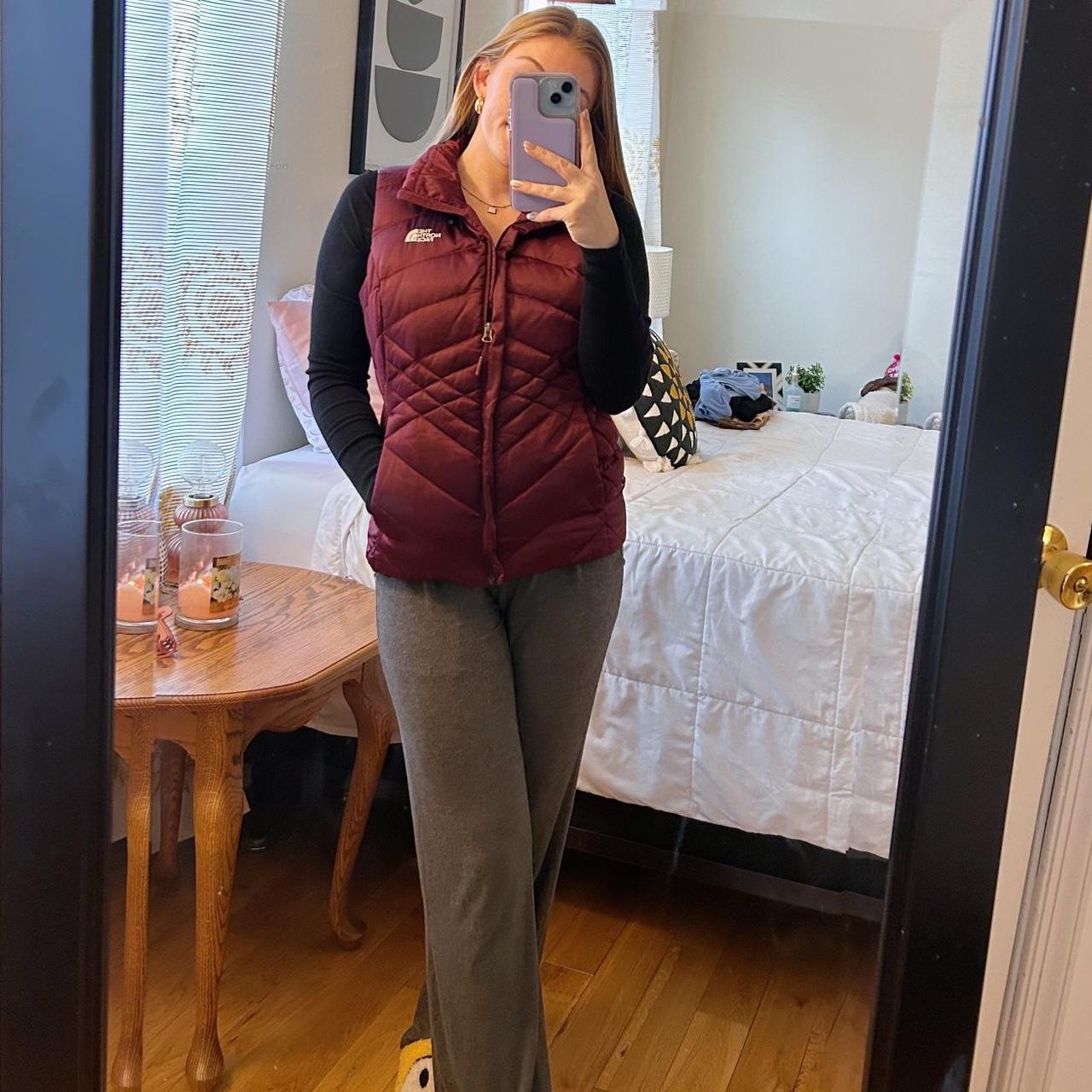 North face sale burgundy vest