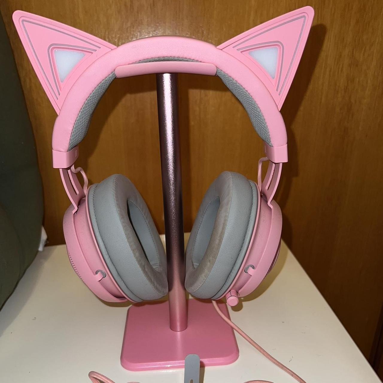 Pink headphone stand (Headphones used as... - Depop