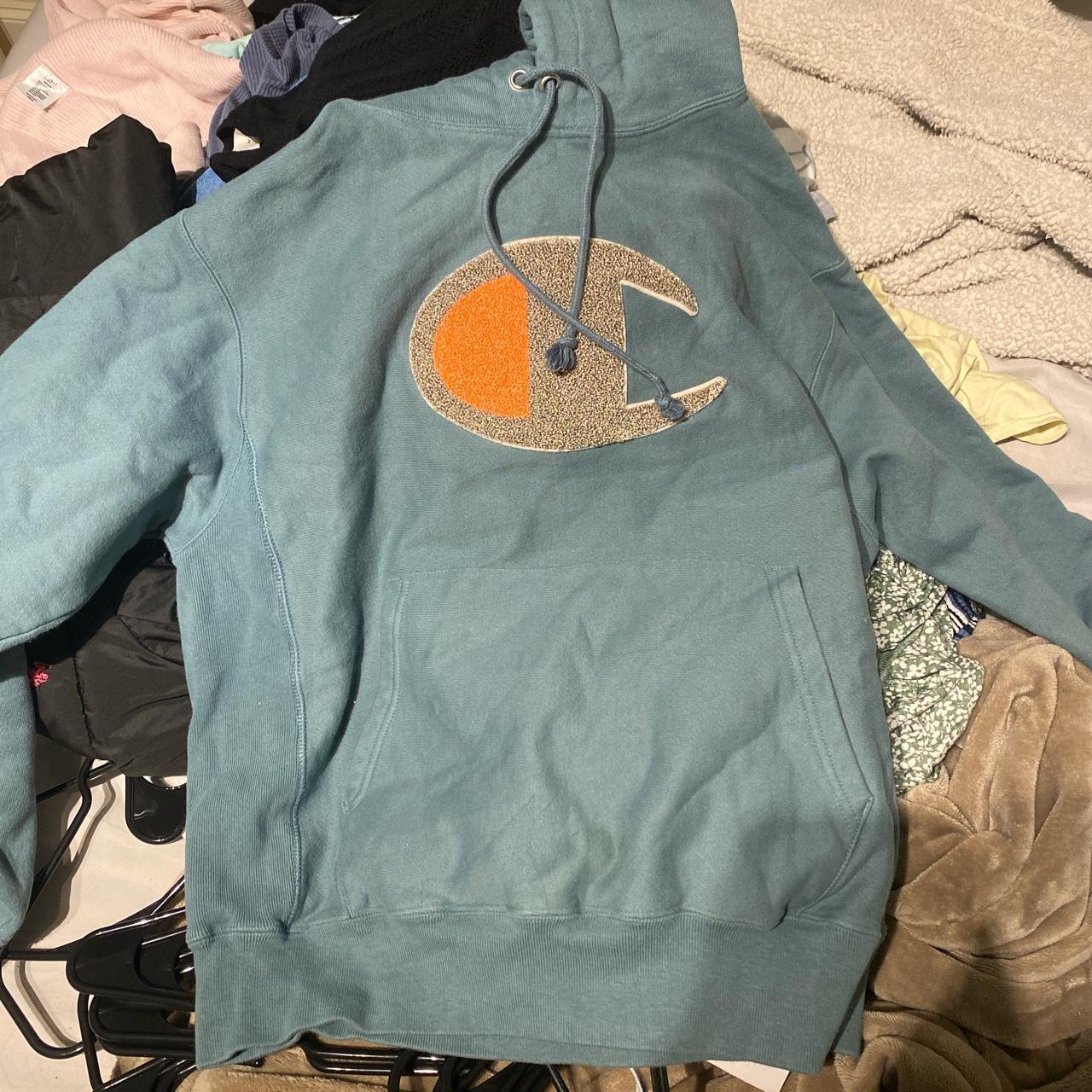 Orange and best sale blue champion hoodie