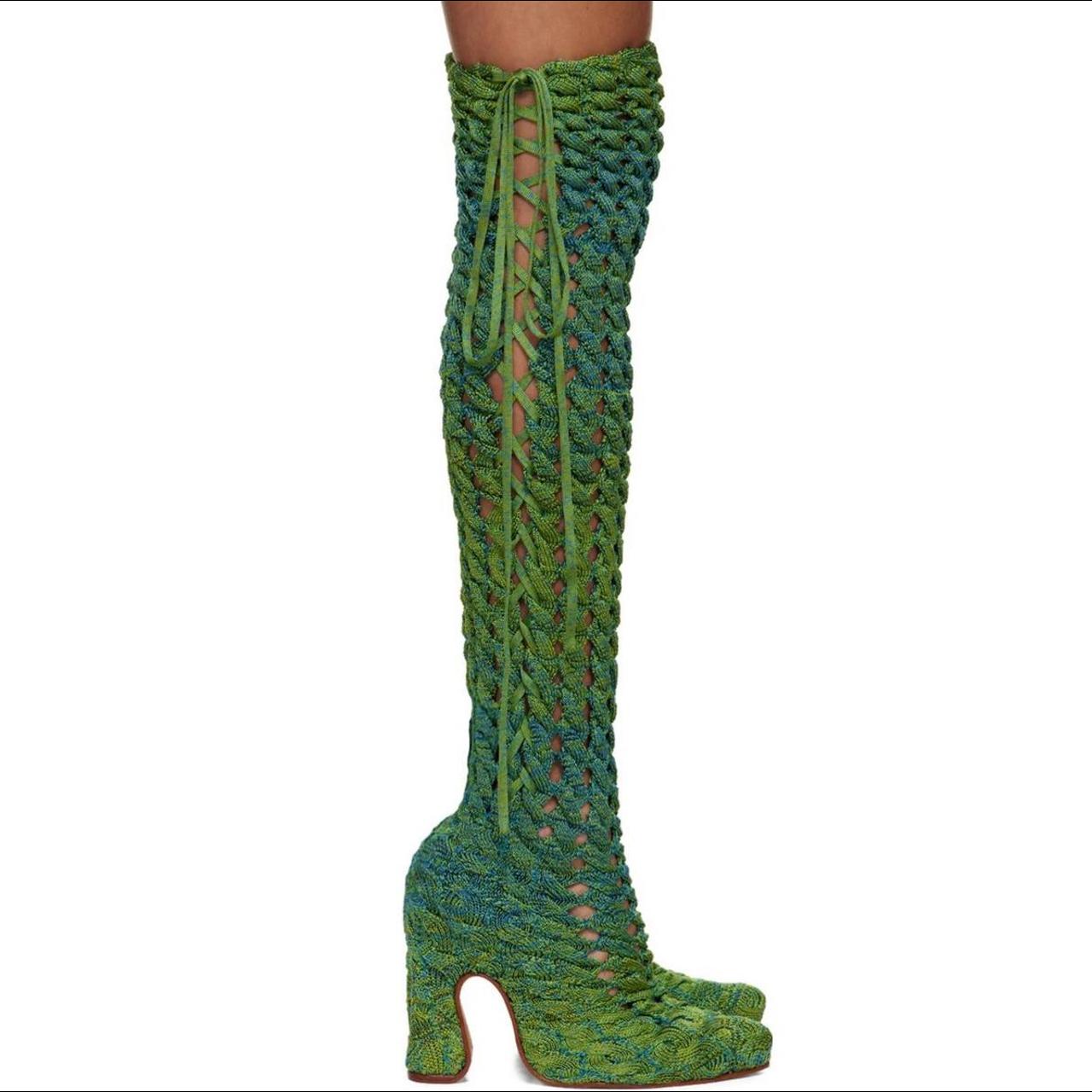 Isa Boulder SSENSE Exclusive Blue & Green Spiral | Depop