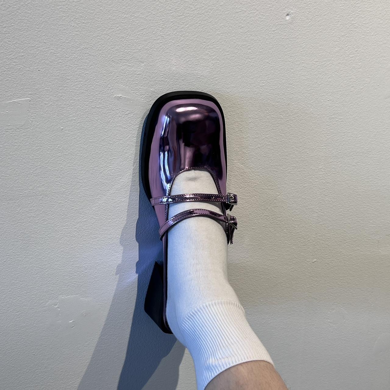 Justine Clenquet Purple Leather Andie Mules Size 8 | Depop