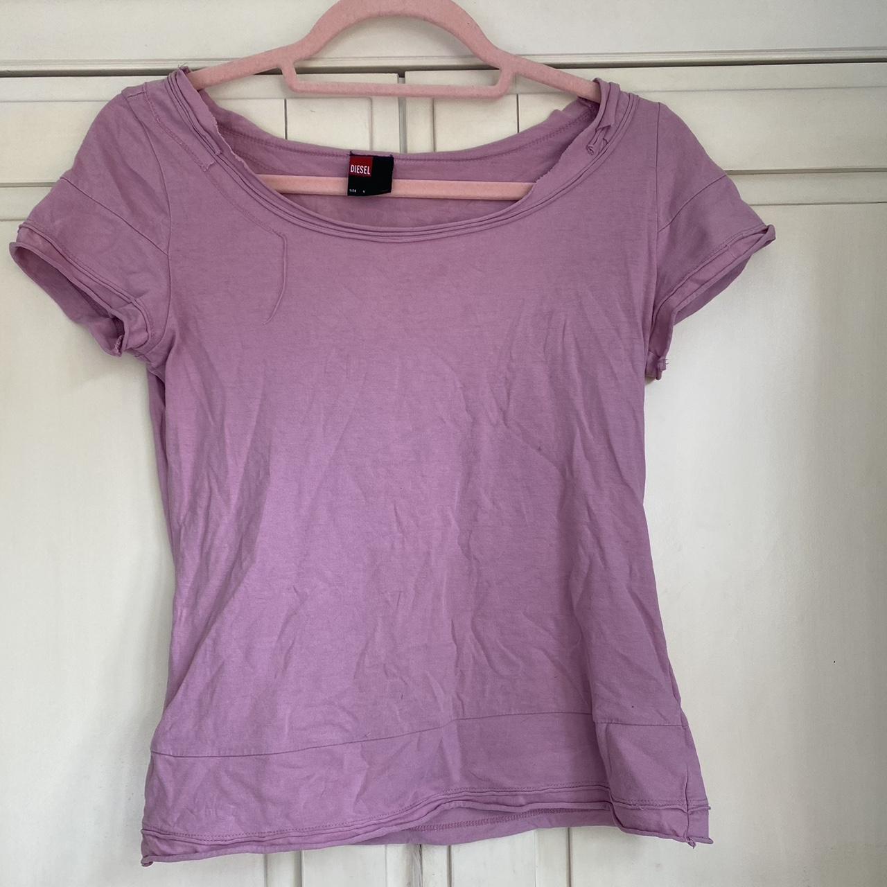  pink diesel top diesel size small open to... Depop