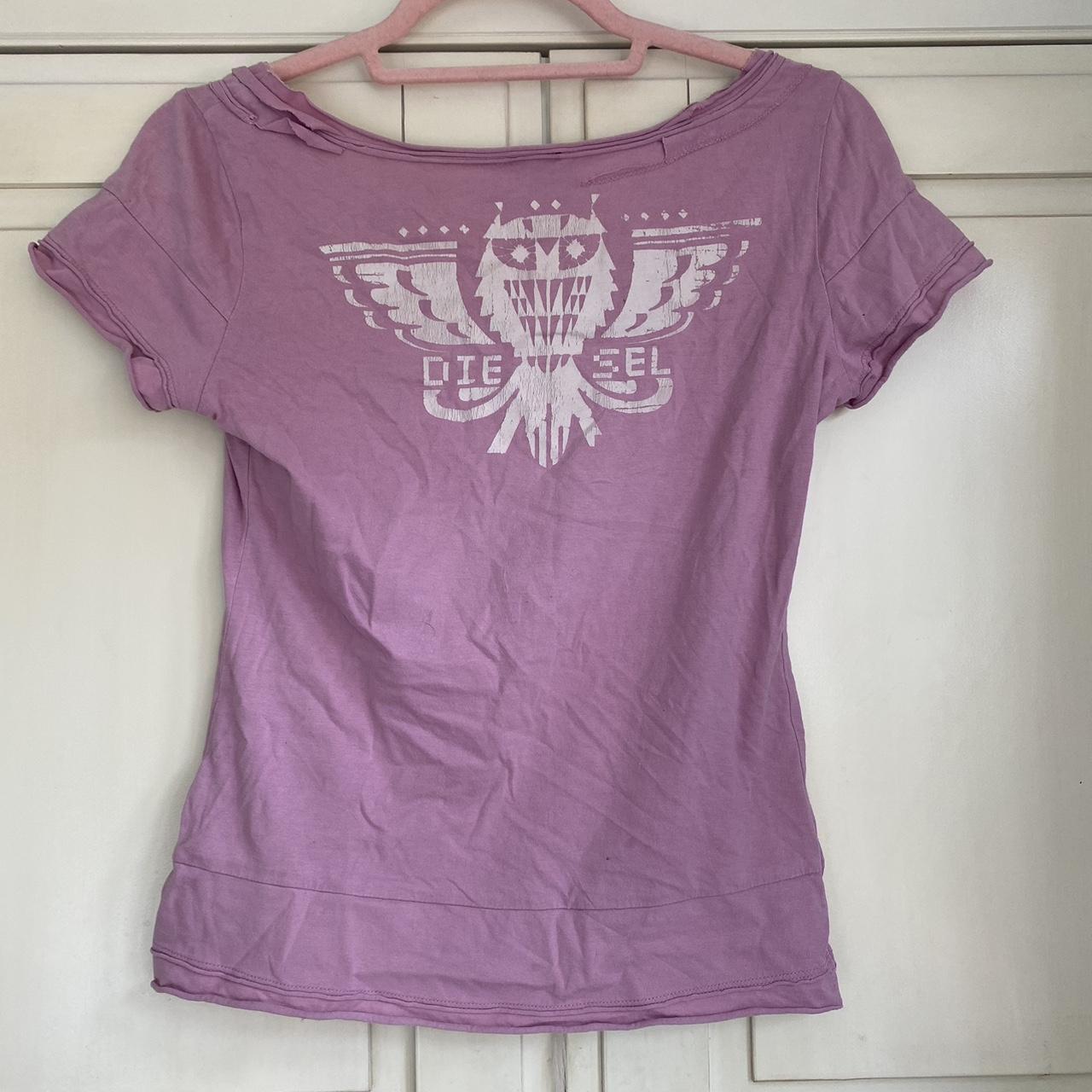  pink diesel top diesel size small open to... Depop