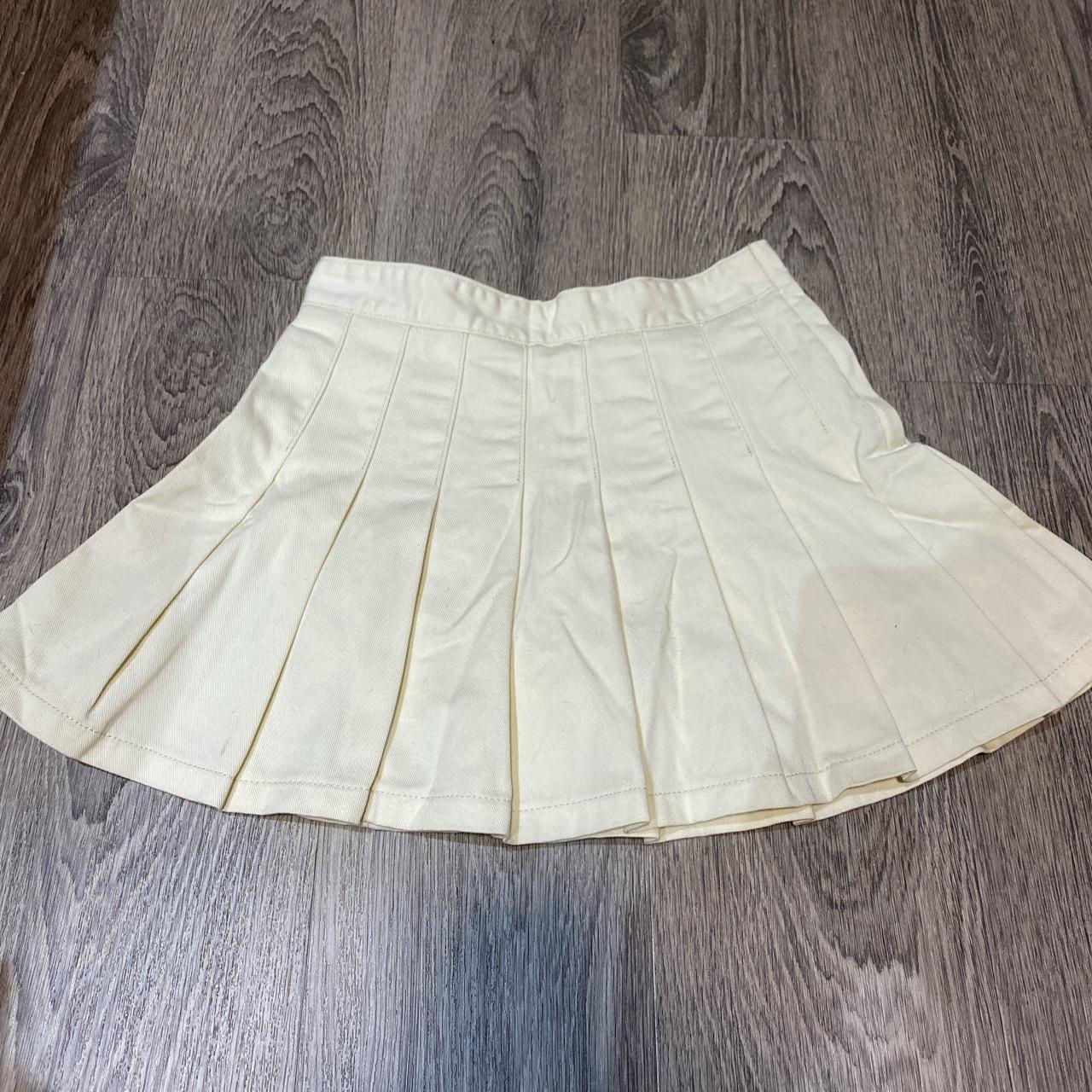 Brandy Melville white skirt One size fits... - Depop