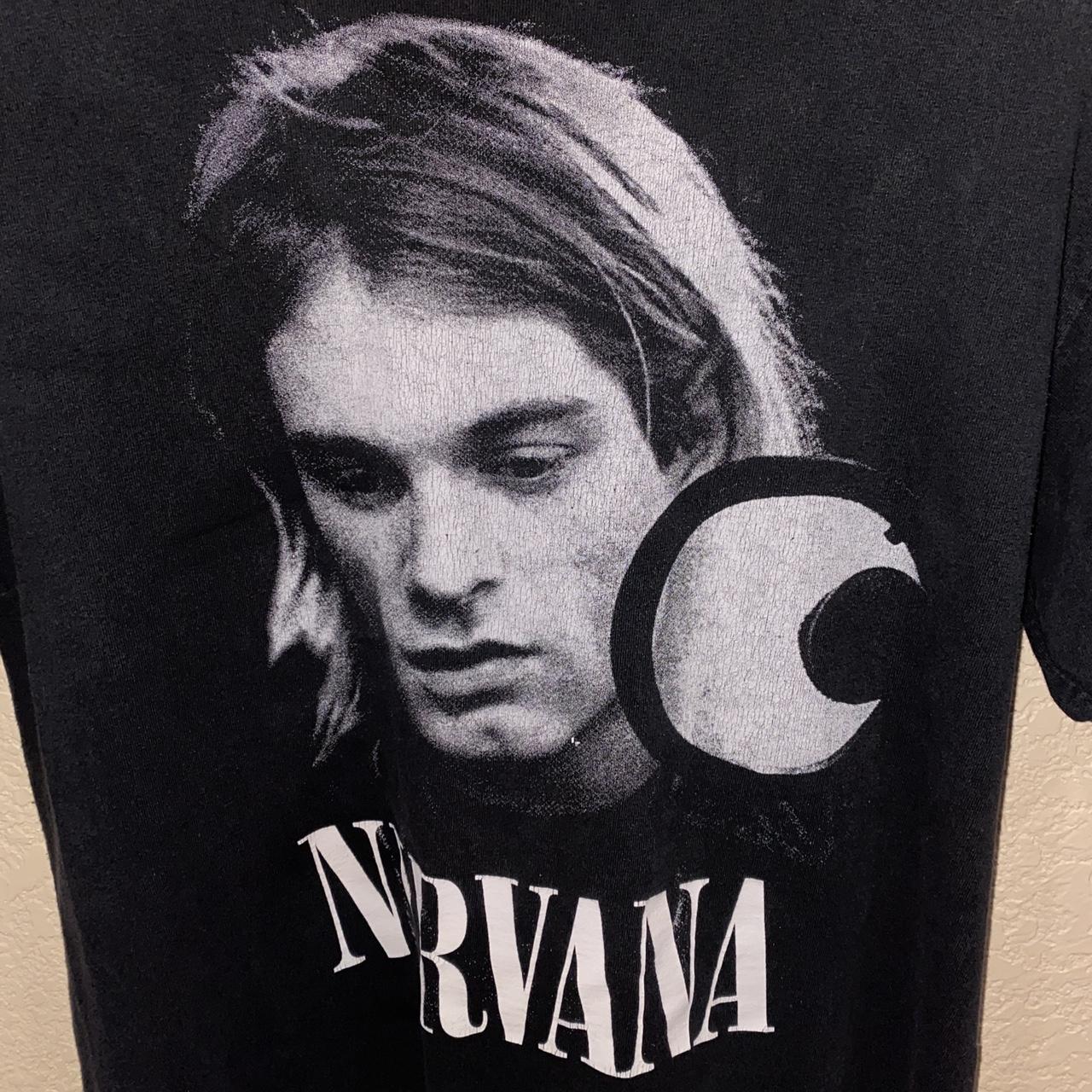 vintage kurt cobain nirvana shirt size Depop
