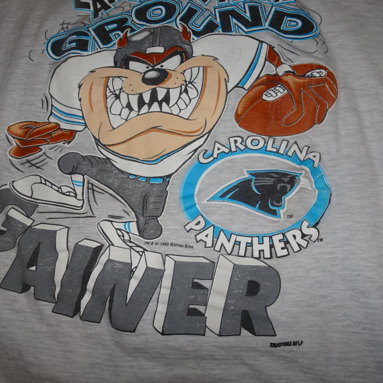 Vintage Carolina Panthers Looney Tunes Tasmanian Devil T Shirt