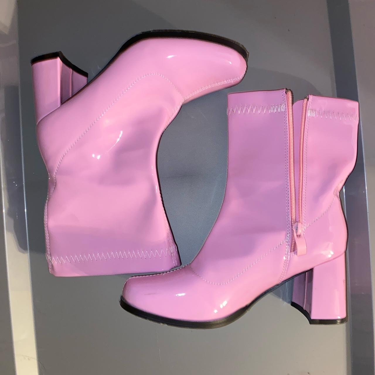 Baby Pink/bubblegum pink ankle gogo boots 😸 a bit of... Depop