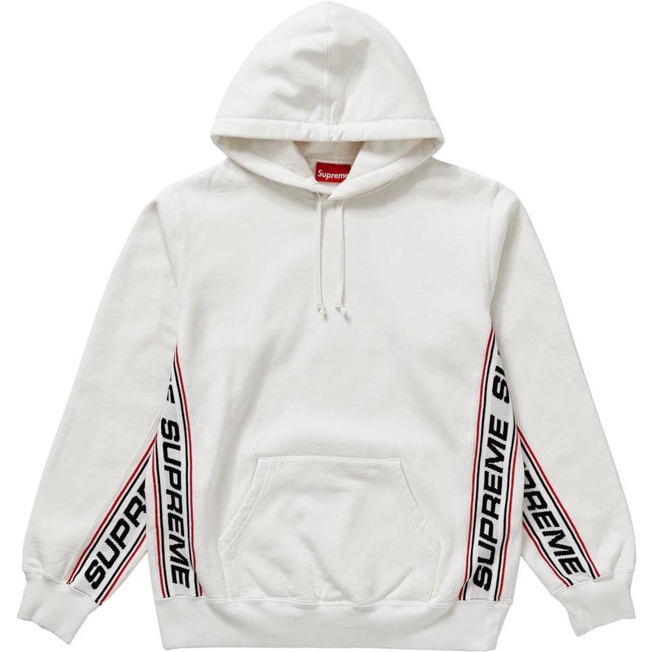 Red and white supreme hoodie online