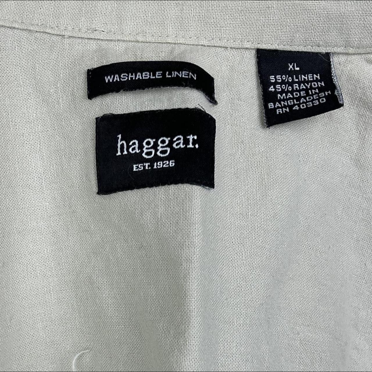 Haggar Men's White and Cream Shirt (4)