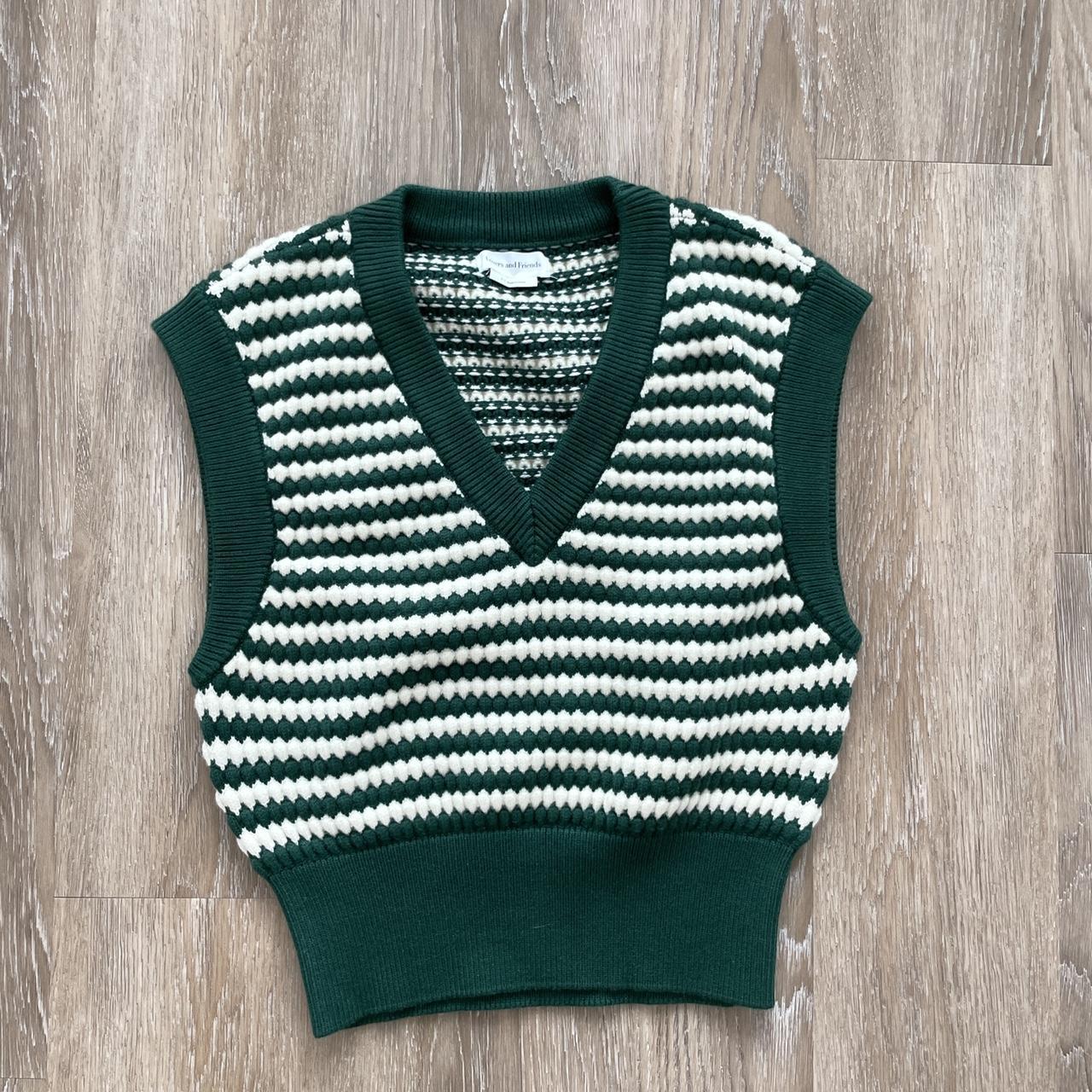 Lovers + Friends Women's Green and White Jumper (2)