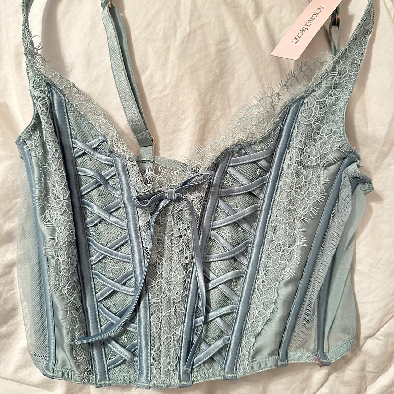 Victoria's Secret Women's Green Corset | Depop