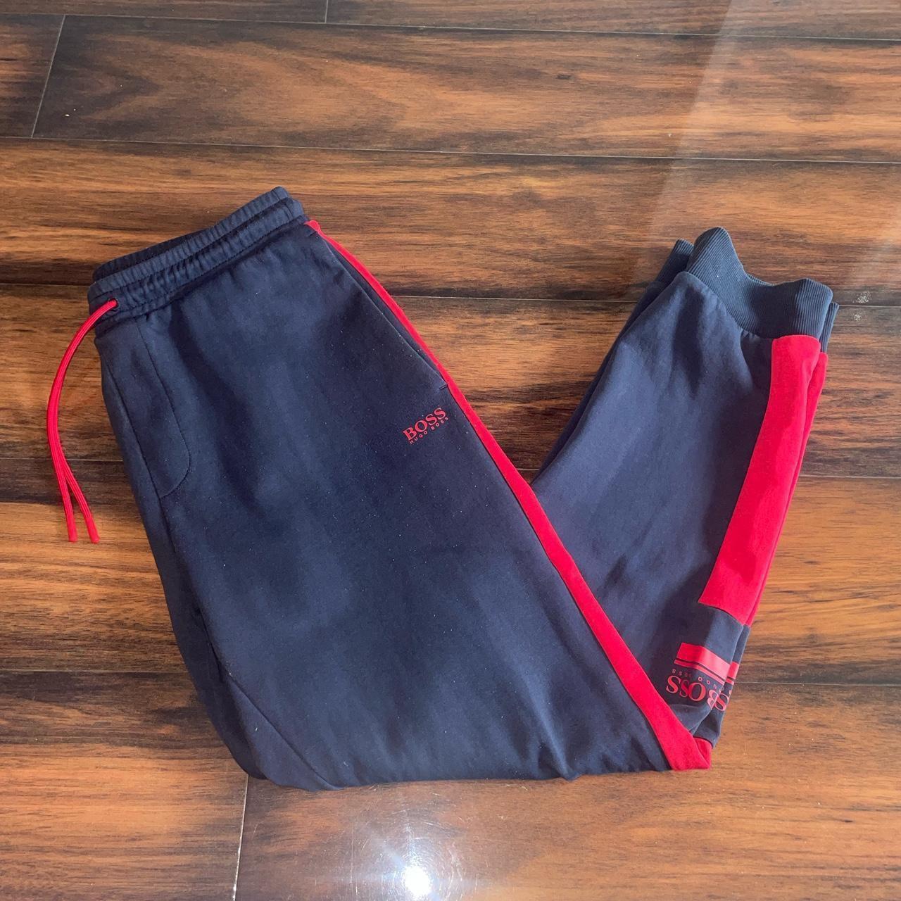 Navy and red hugo boss tracksuit sale