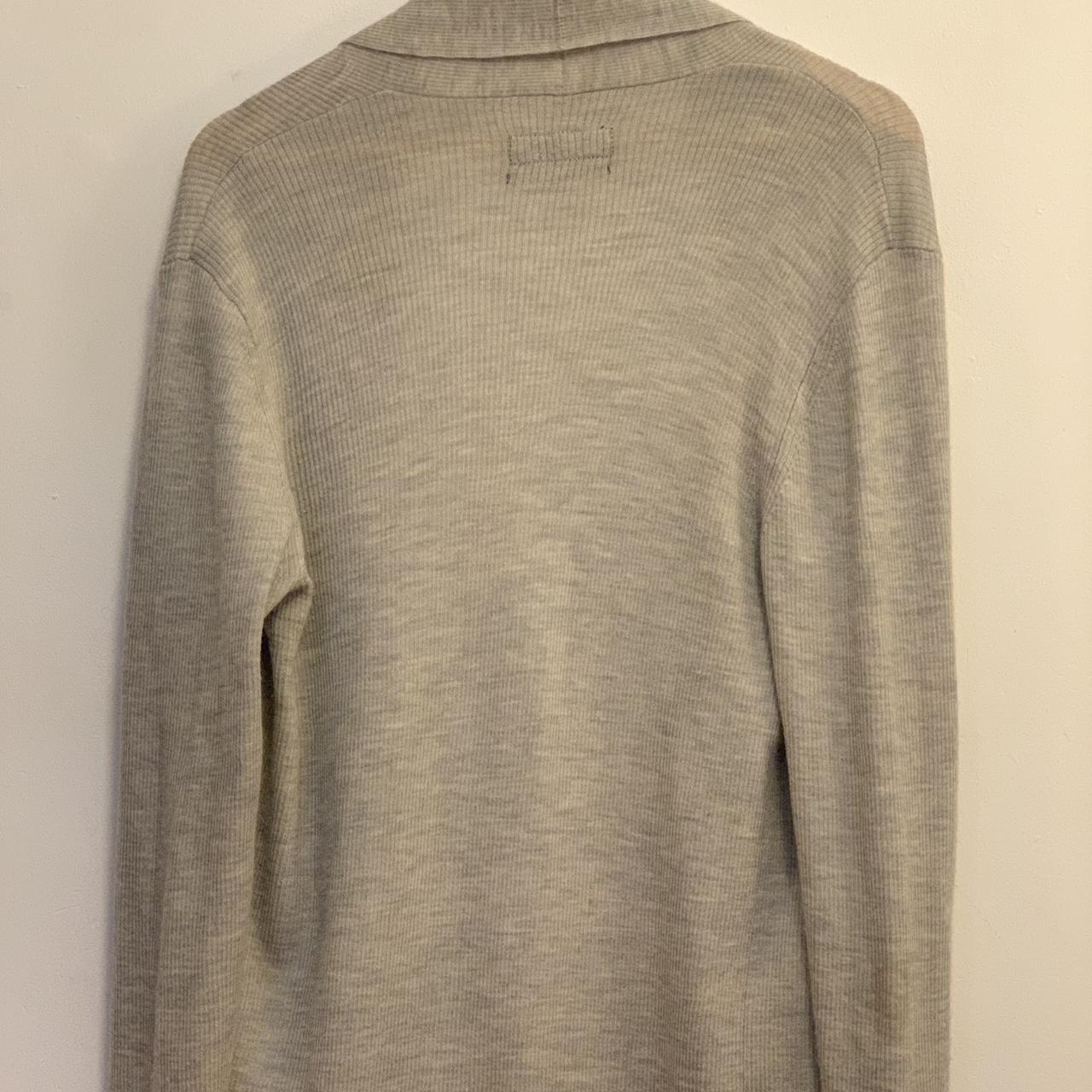 ALLSAINTS - CARDIGAN 100% MERINO IN LIGHT GREY The... - Depop