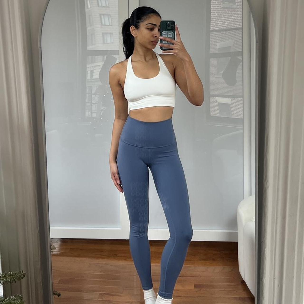 Lululemon Blue Leggings Size 4🤍 high waist & super | Depop