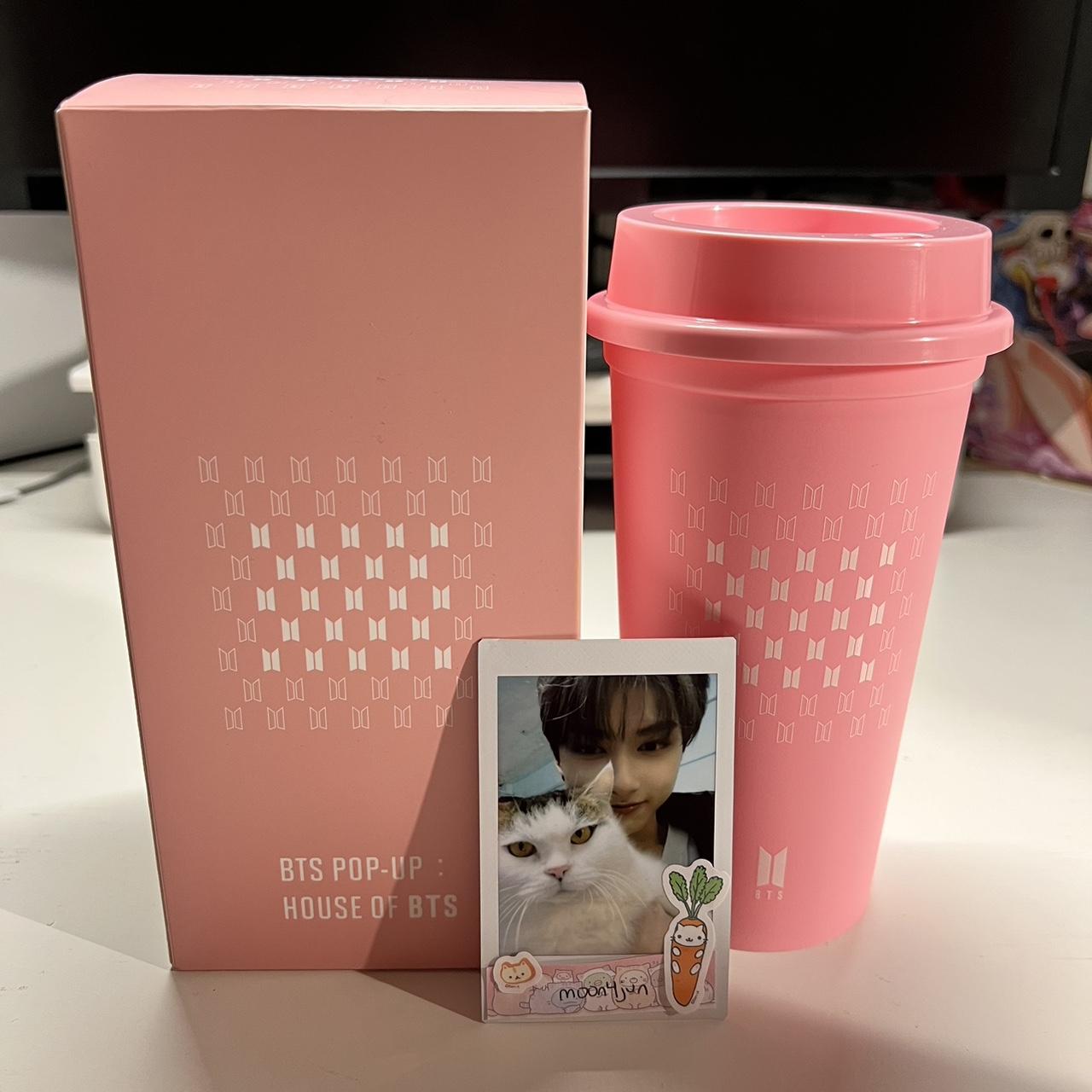 [NEW] BTS Pop-Up House of BTS Reusable pink tumbler