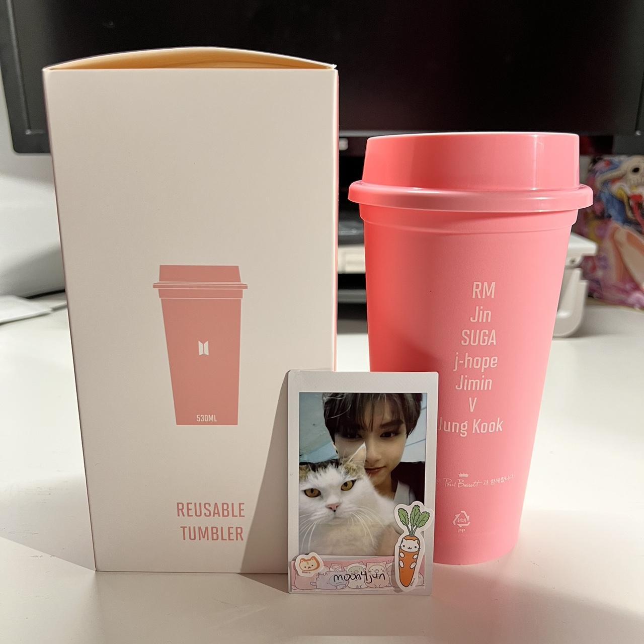 [NEW] BTS Pop-Up House of BTS Reusable pink tumbler