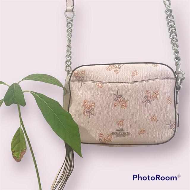 Camera bag with 2025 floral bow print