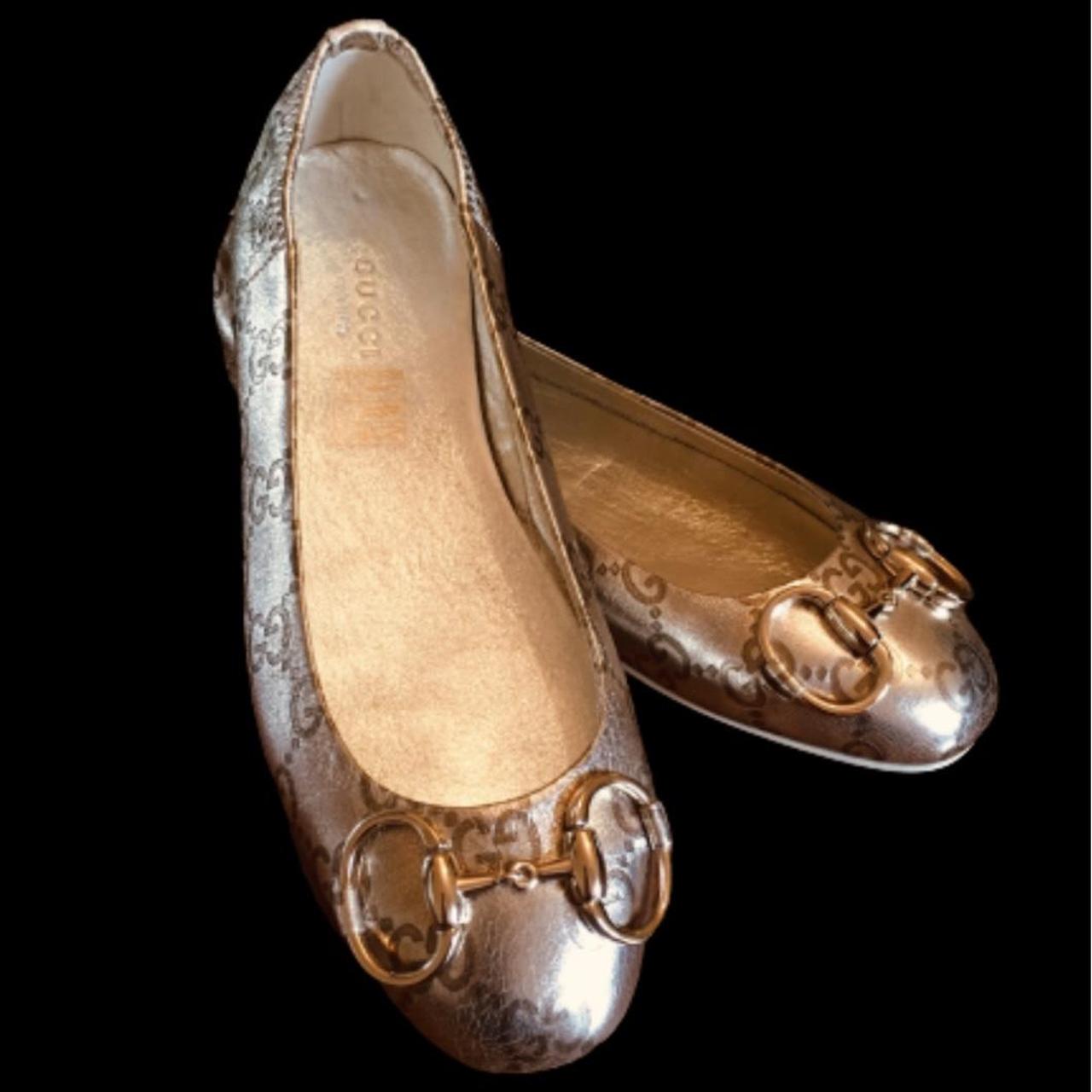 metallic gucci shoes