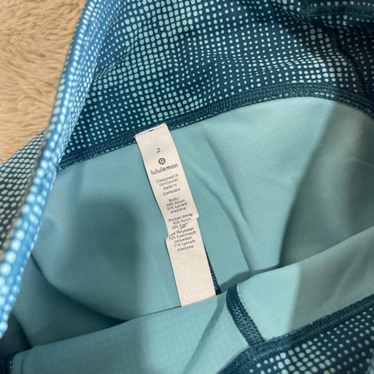 Lululemon Speed Up Tight 28 - Illusion Tidal Teal Bermuda Teal