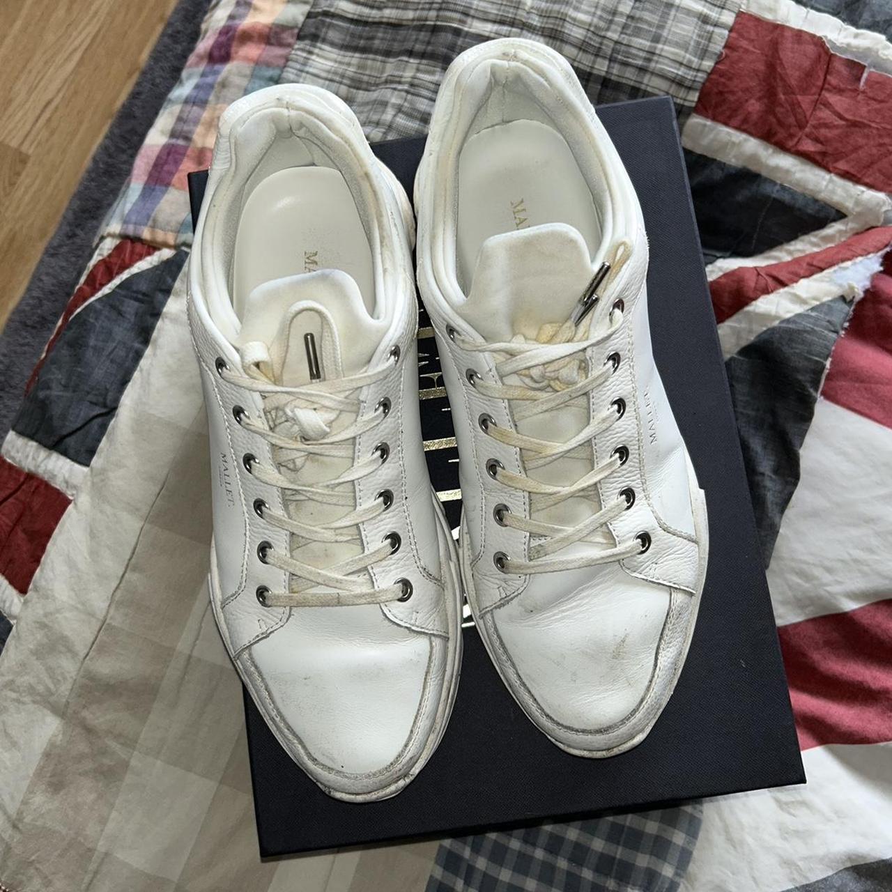 Tommy mallet trainers all white Size 9 Excellent... - Depop