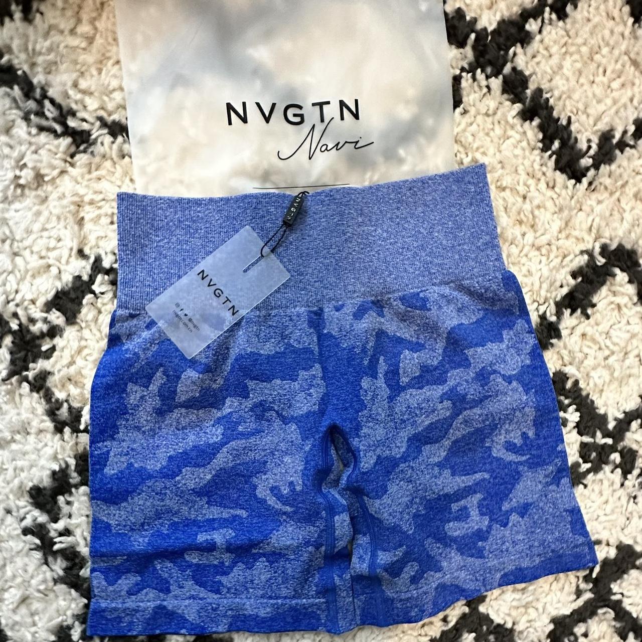 NVGTN Blue Camo Seamless Shorts. Size Medium.