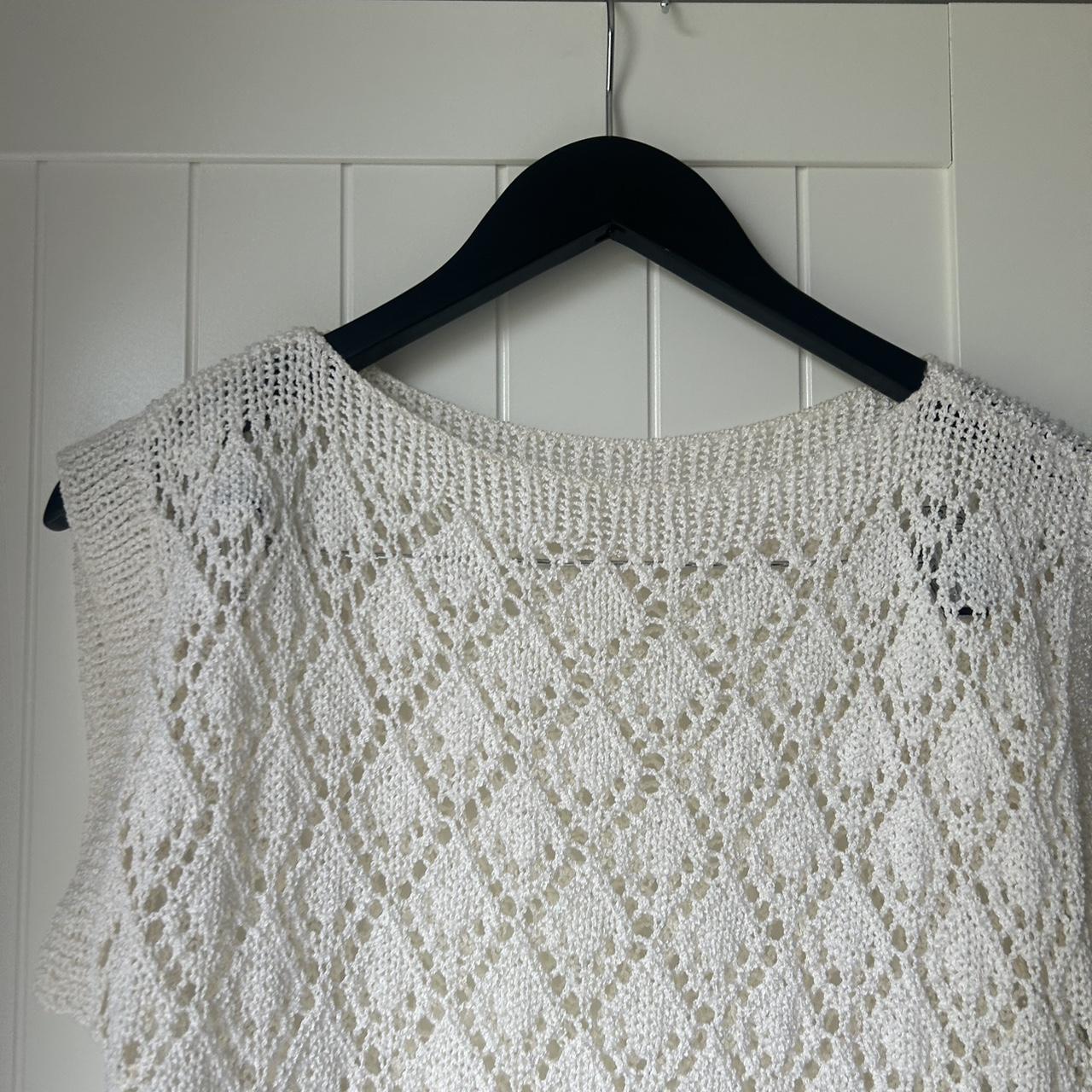 Cream crochet top #crochet Depop