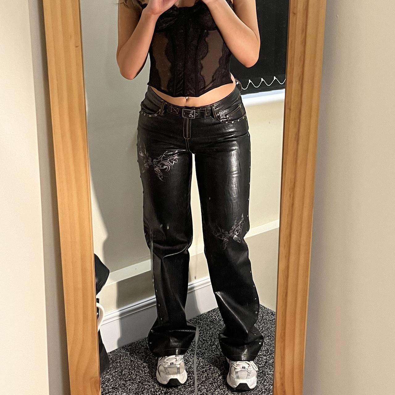 I AM GIA Black Leather Trousers *with buckle and... - Depop