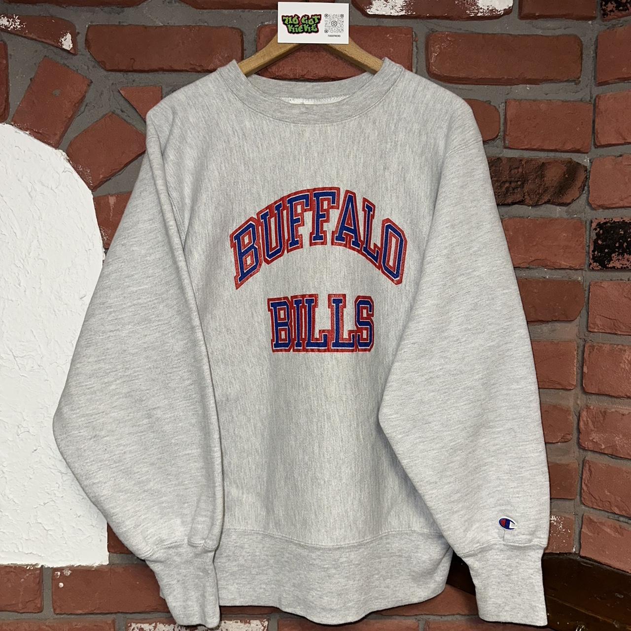 Vintage 80s Champion Reverse Weave Buffalo Bills... - Depop