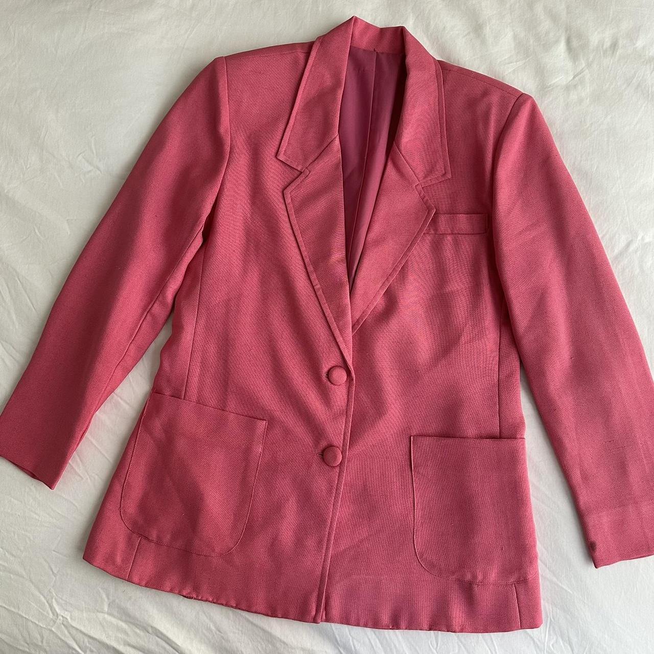 Pink vintage blazer Can fit all sizes depending on... - Depop