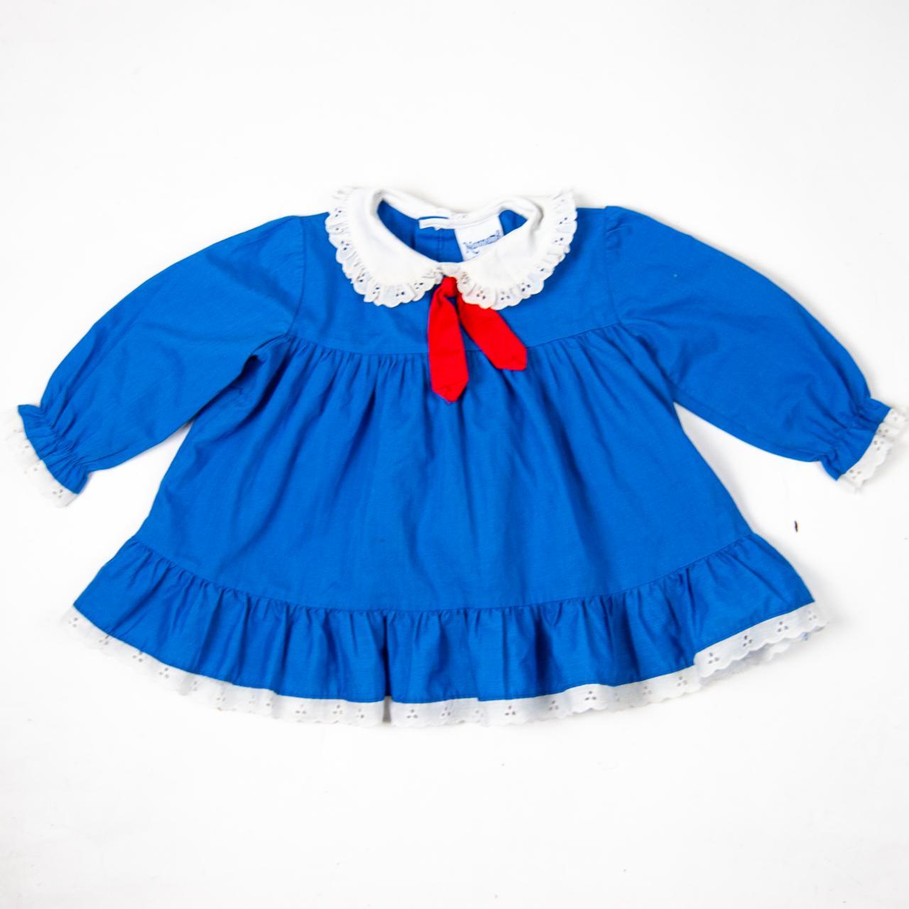 90s blue peter pan collar sailor dress / 13 18m /... Depop