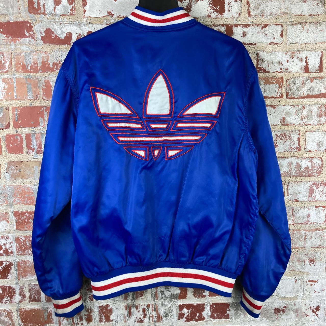 80's Adidas Satin Bomber, Size: Large, Condition: 6/10