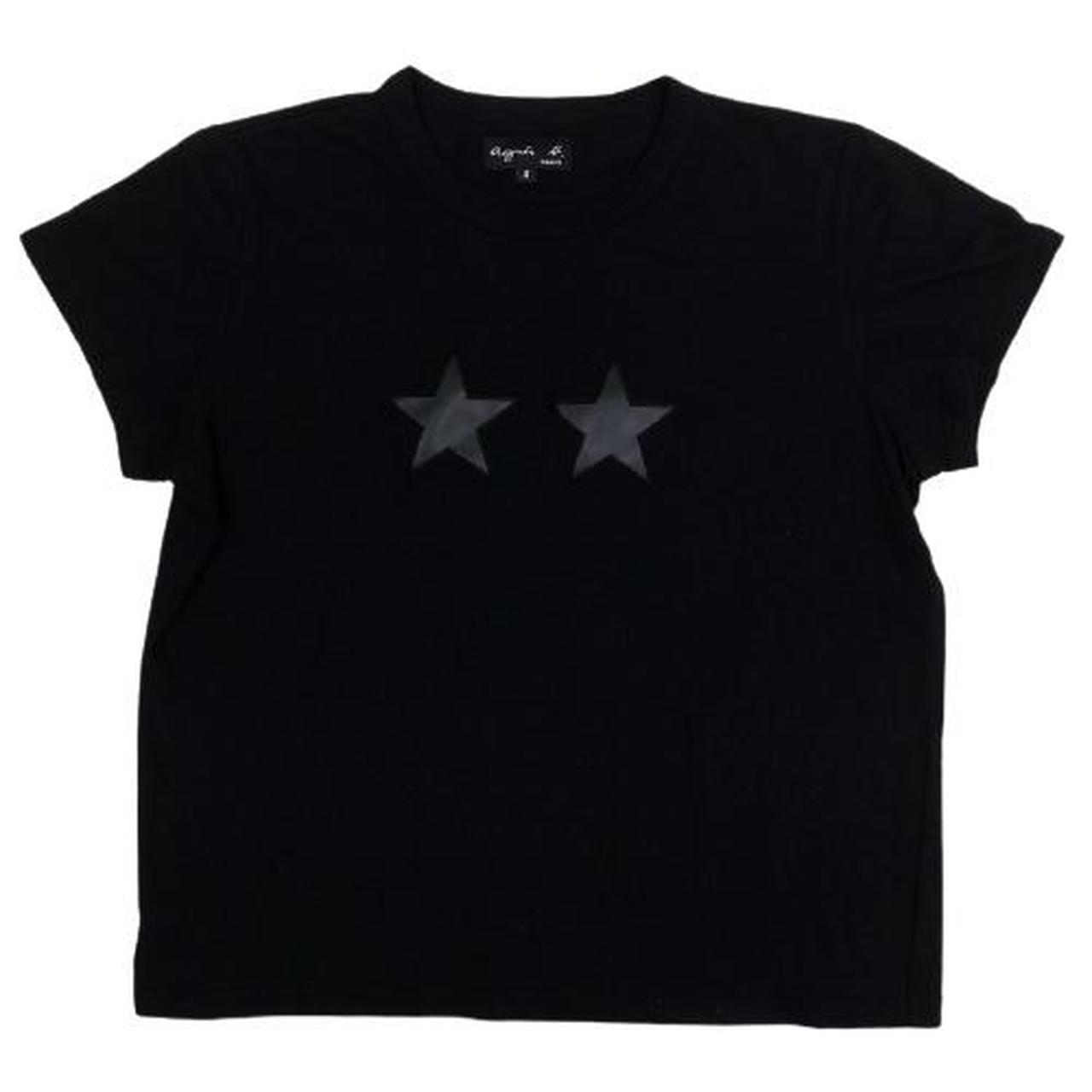 Agnès B Women's Black T-shirt | Depop