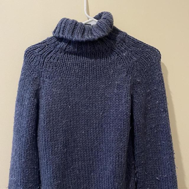 Diesel vintage knit navy turtleneck sweater with... - Depop