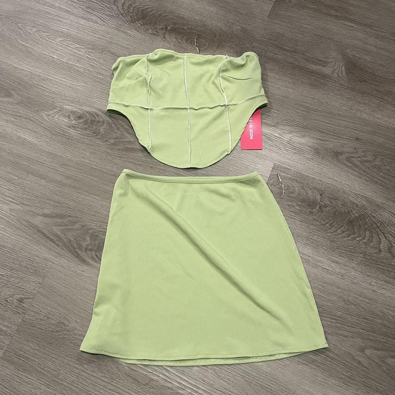 Two piece lime green skirt set Brand new with tag... Depop