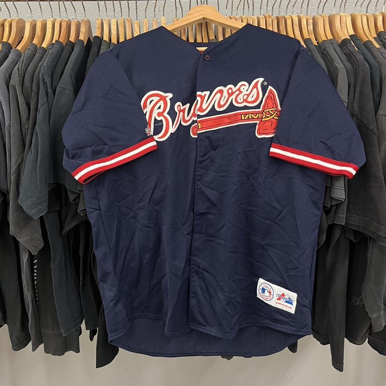 Y2K Atlanta Braves MLB No Name Jersey Size: - Depop