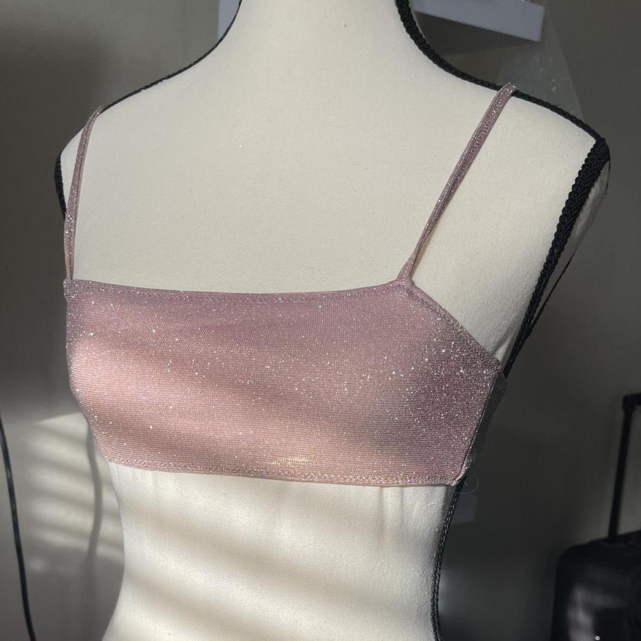 Sparkly pink #pacsun bra top Size xs rlly good... - Depop
