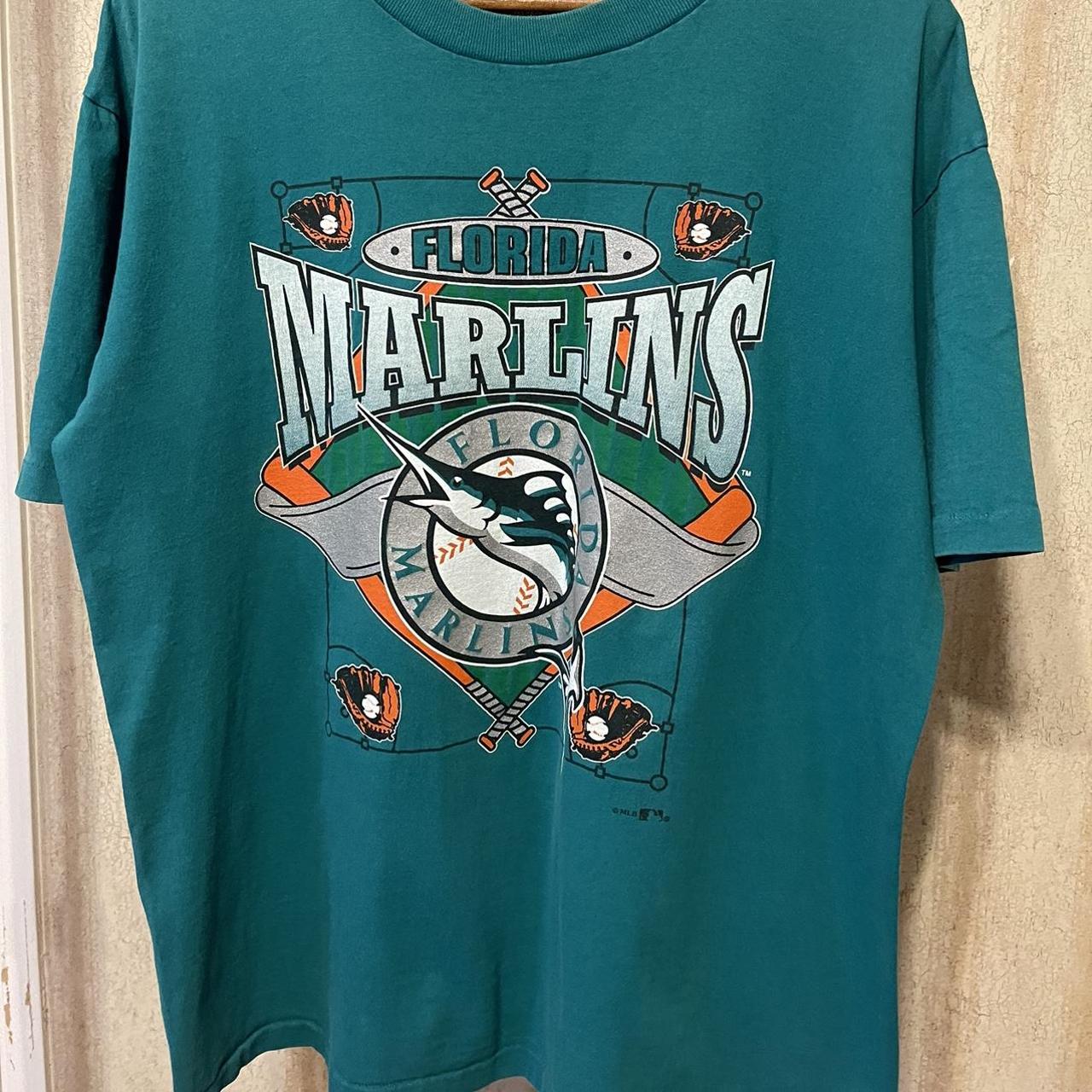 Vintage 1990's Florida Marlins T-shirt SZ XL 