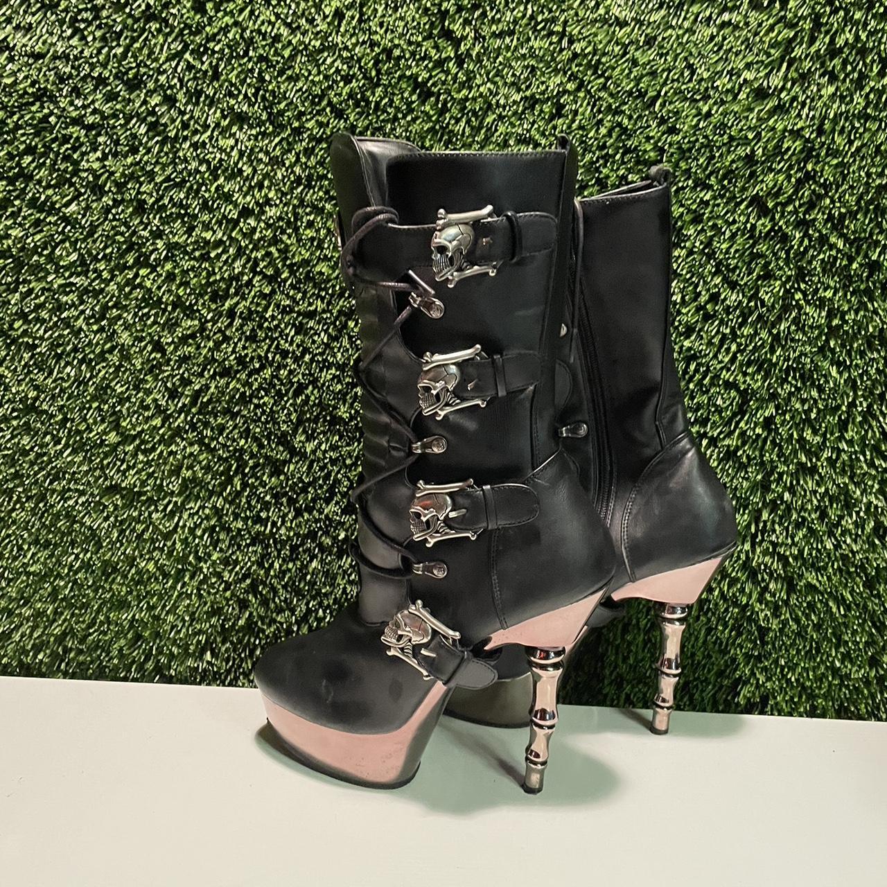 Skull high 2024 heel boots