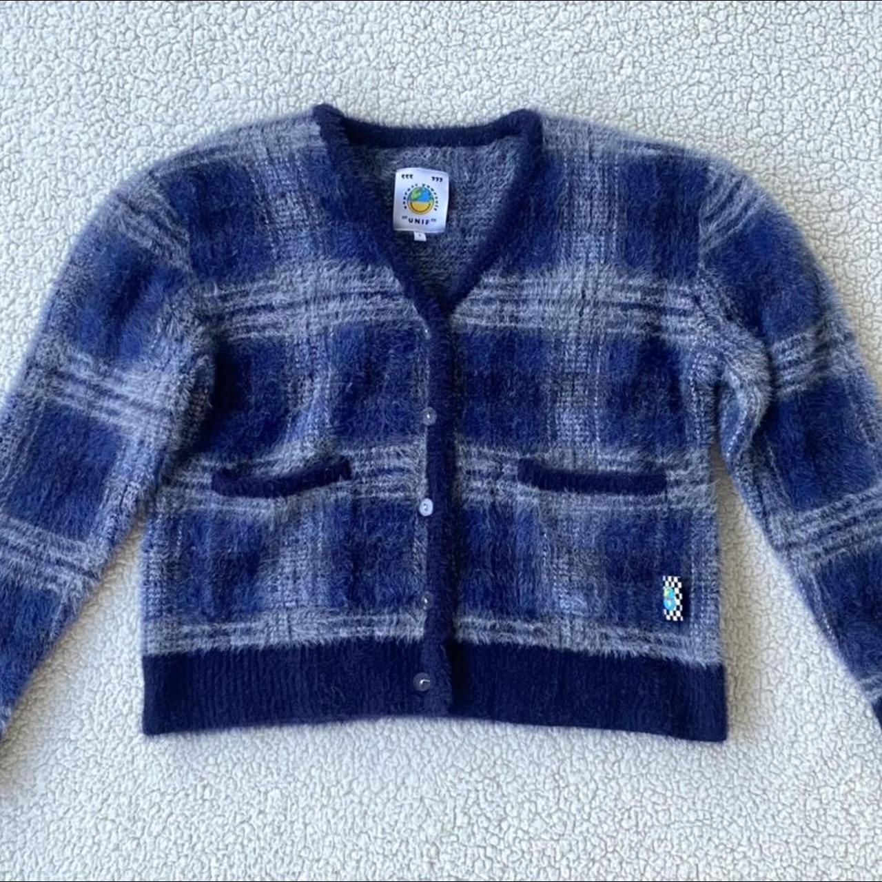 Unif Ty Cardigan in blue! Brand new without tags,... - Depop