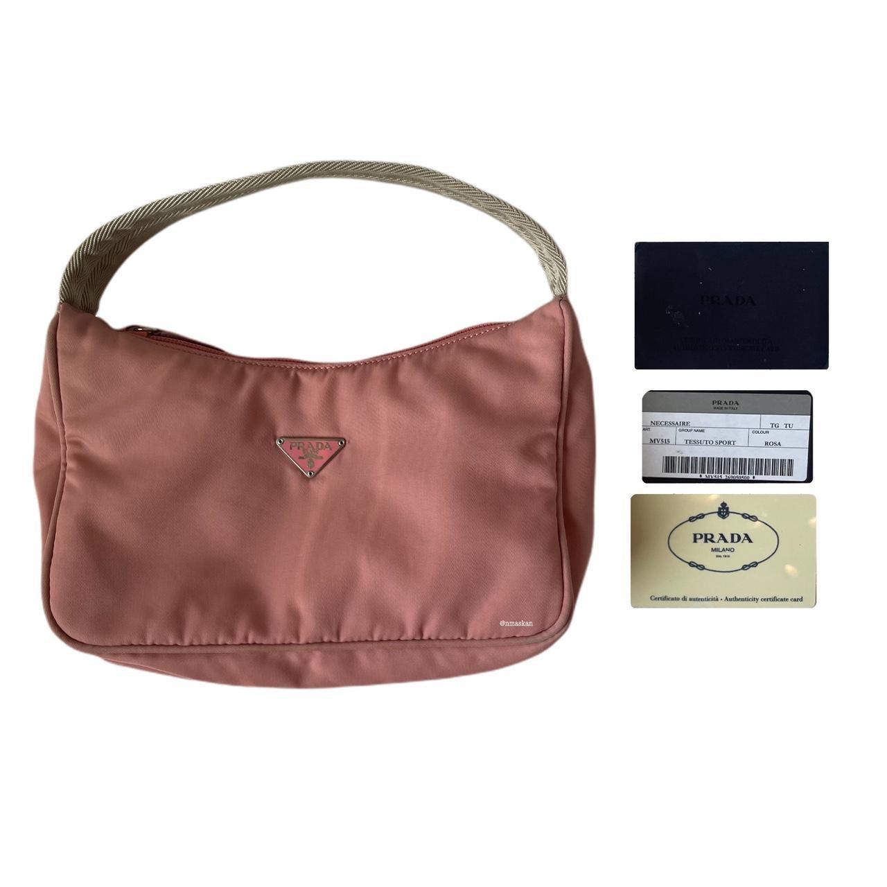 Authentic Prada Nylon Tessuto Mini MV515 Pink Hobo | Depop