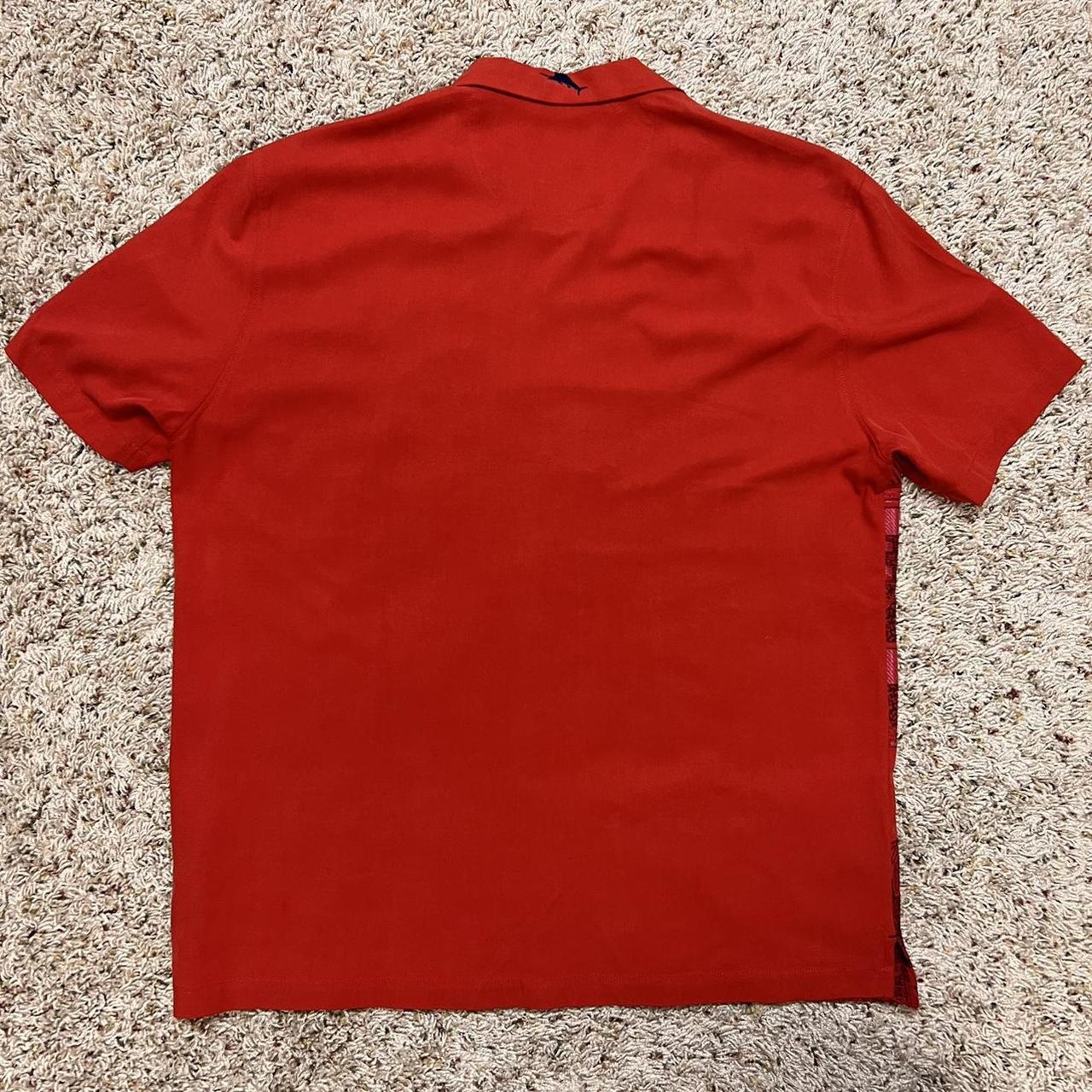 Tommy Bahama Men's Red Shirt | Depop