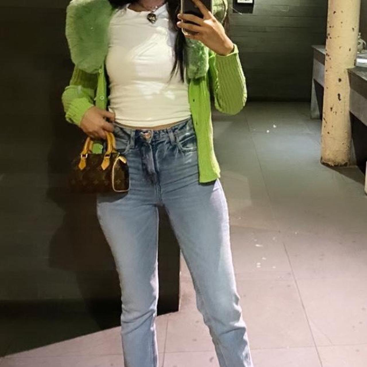 House of Sunny Peggy knit cardigan in green. Comes... Depop