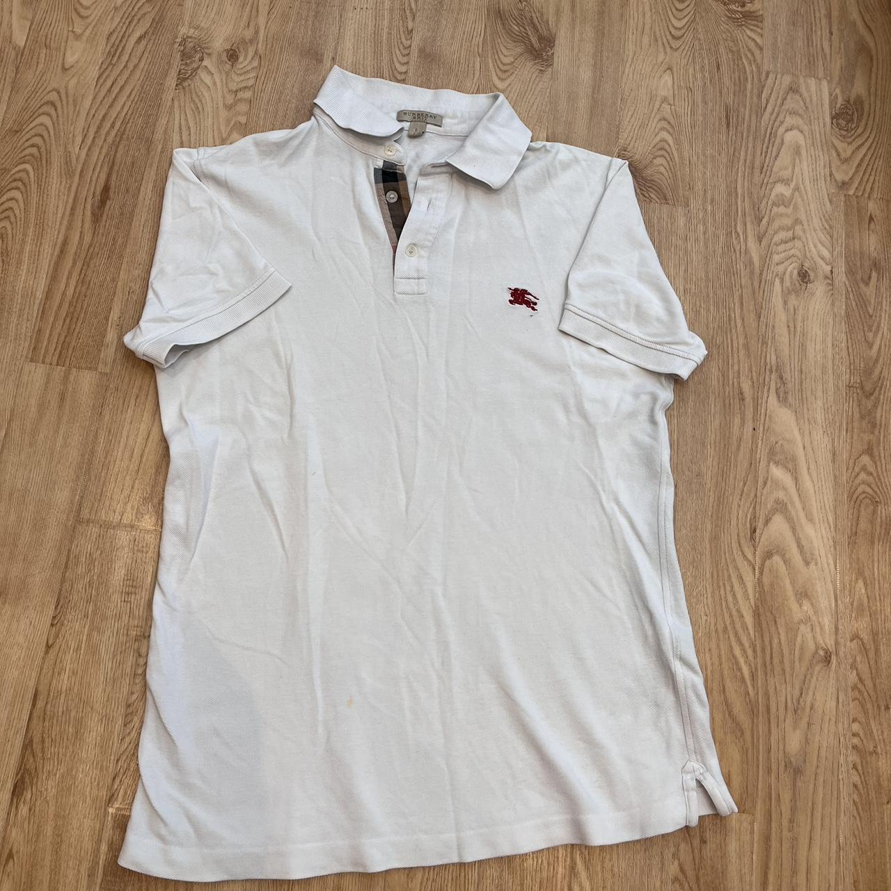 Burberry online polos white and red