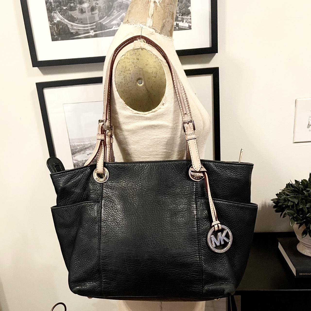 Michael kors purse MK canvas tote bag Leather tote - Depop