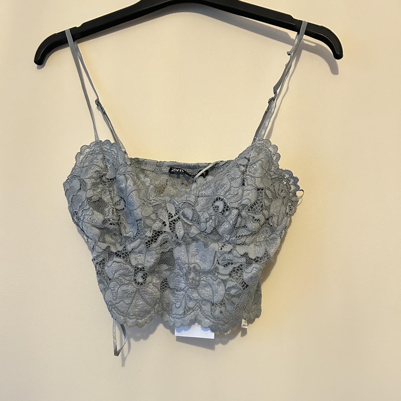 Zara lace bralette top, never worn, brand new with - Depop