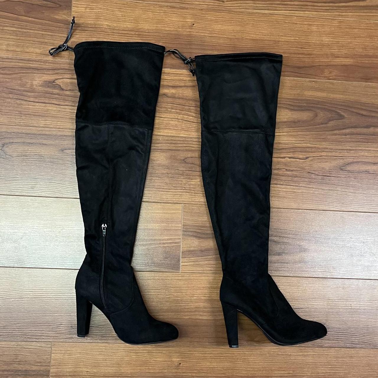 Fashion Nova thigh high suede boots. Never worn... - Depop