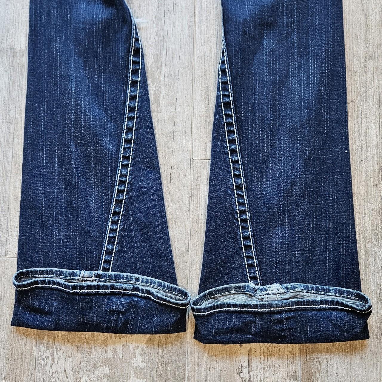 True Religion Disco Joey Big T Jeans, Low Rise, Dark | Depop