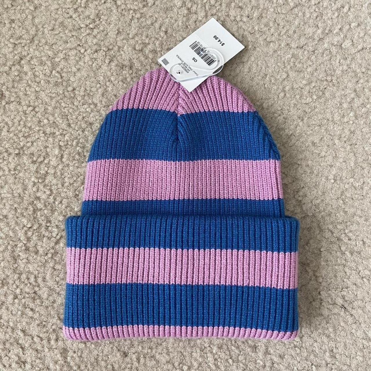 Rubi Women's Pink and Blue Hat Depop