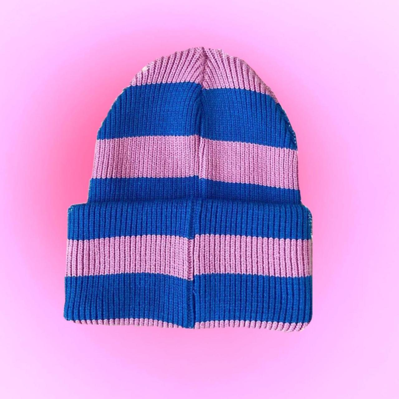 Rubi Women's Pink and Blue Hat Depop