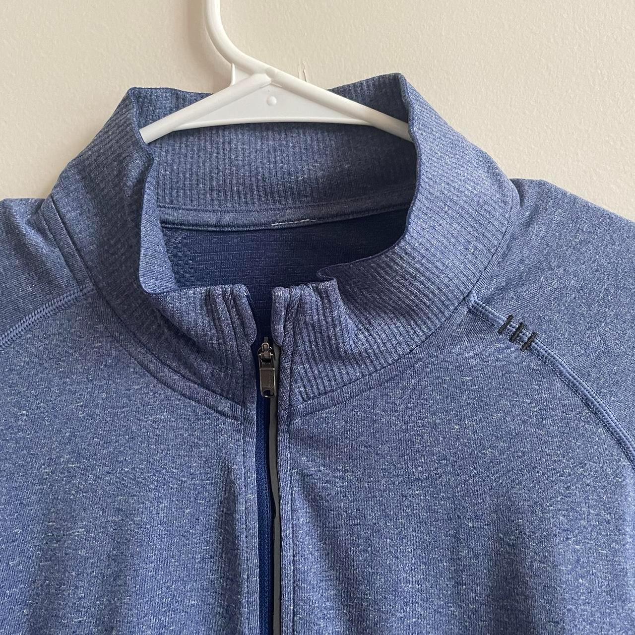 Lululemon Men's Blue Running Long sleeve shirt... - Depop